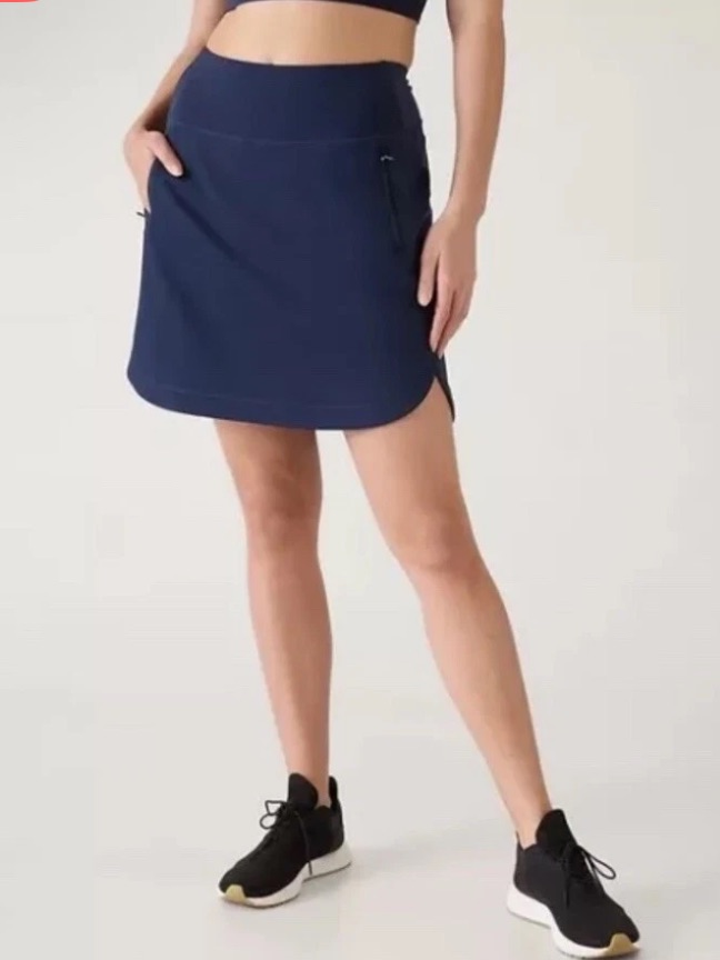 Athleta Nwot Fairway High Rise Golf Skort 18 Navy Size Medium